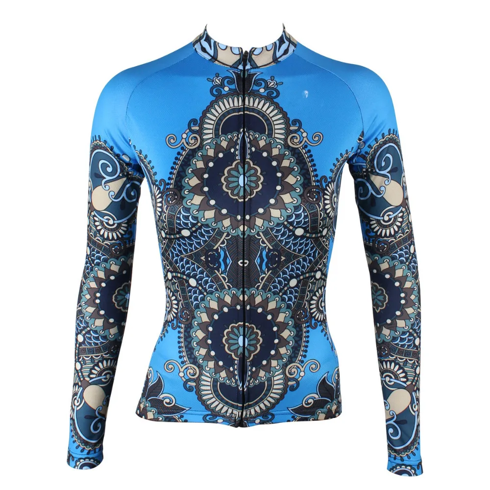 

Women Cycling Jersey "Blue Robe" Cycling Clothing Women Ropa Ciclismo Bike Long Sleeve Cycling Jersey X314