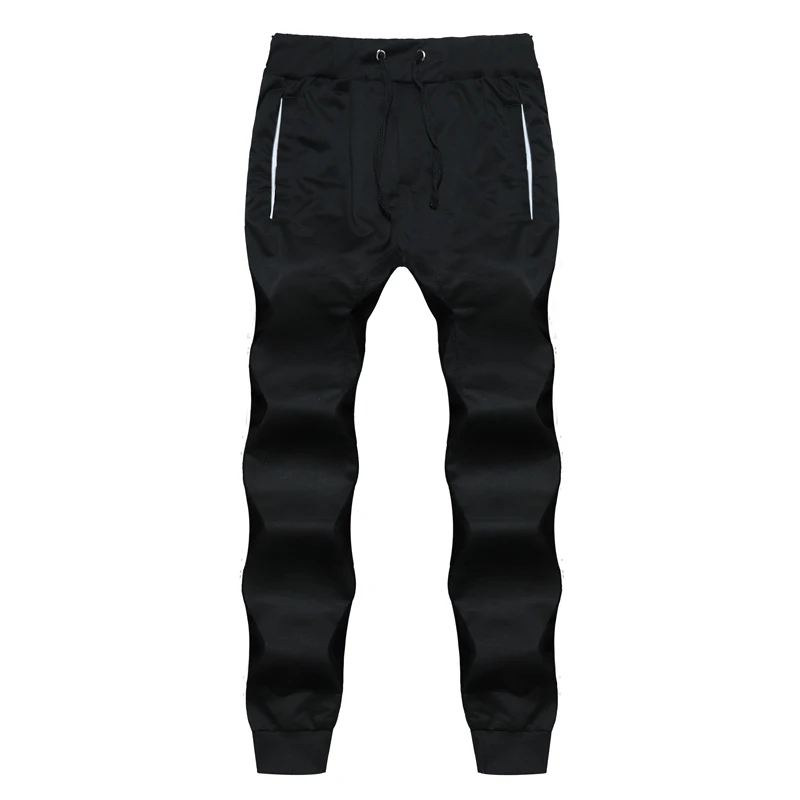 

Pants Men Spring Summer New Men's Fashion Stitching Pure Color Rope Elastic Belt Small Foot Haroon Casual Pants