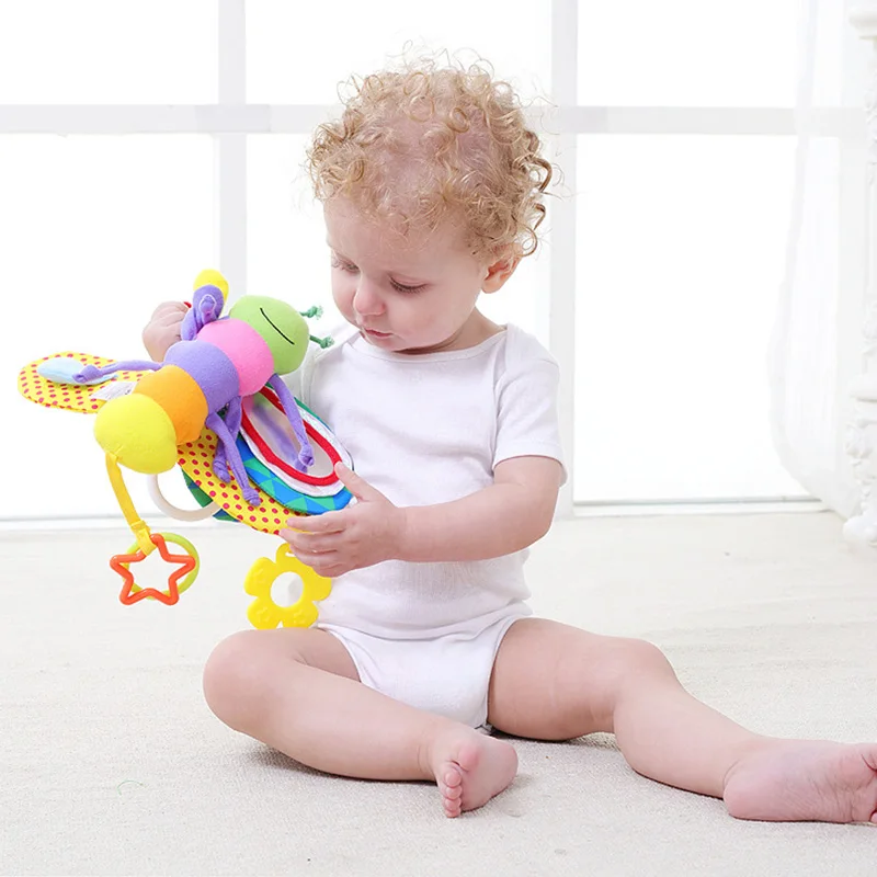 Манеж 0-12 месяцев детская коляска кровать висячая бабочка колокольчик Мобильная погремушка раннее образование плюшевые игрушки для новорожденных-30