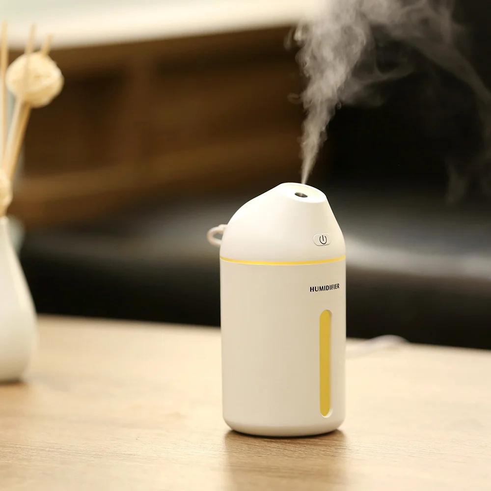 

320ML Ultrasonic Humidifier Cool-Mist Air Humidifiers USB Mist Maker Aroma Diffuser For Office Car Home Appliances