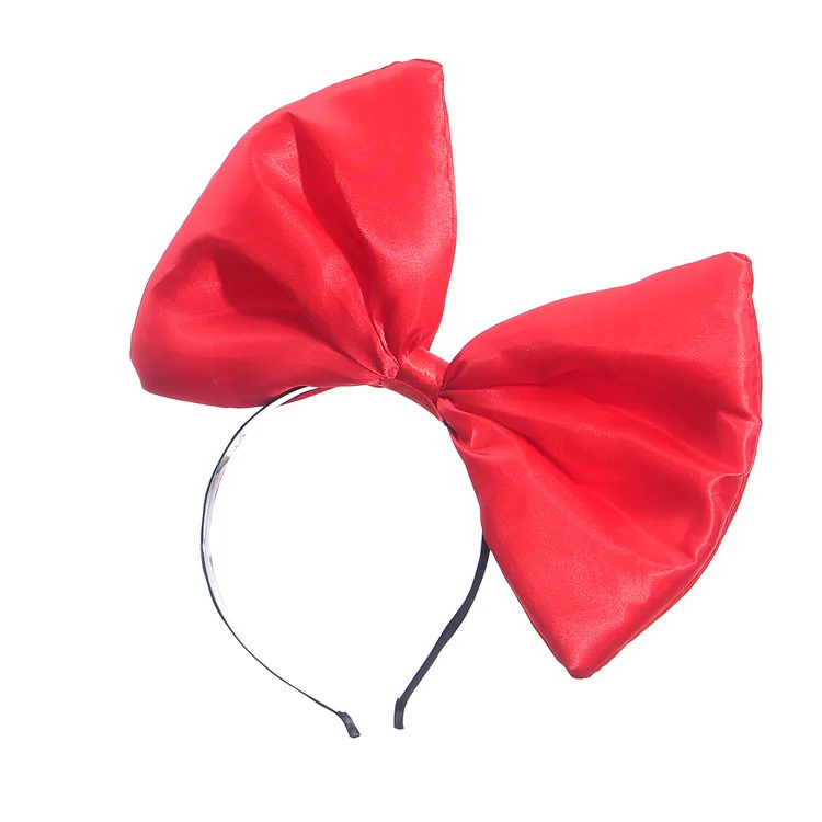 Новое поступление модные женские туфли фестиваль большой сплошной Лук hairband девушки рождественское украшение для волос леди довольно