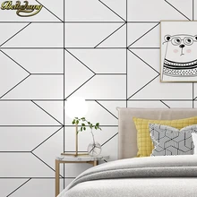 Современные обои из скандинавской геометрии, рулон белой бумаги для гостиной, украшение дома, Настенные обои для стен 3 d
