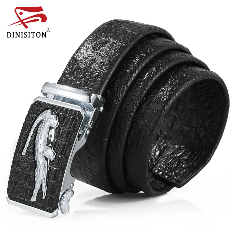 

DINISITON Crocodile Mens belts Luxury Cowhide Genuine Leather Belt For Man Real Cow Skin Wide Girdle For Jeans Male cintos
