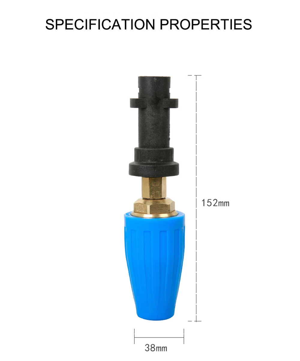 City Wolf High Pressure Washer Brass Turbo Nozzle 3600psi For