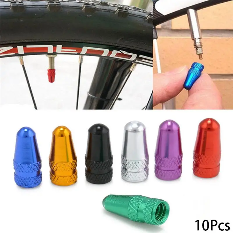 

10Pcs Bicycle Wheel Tire Covered Protector Road MTB French Tyre Dustproof Bike Presta Valve Cap Accessories