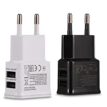 Универсальное портативное быстрое зарядное устройство с двумя usb-портами, 5 В, 2 А, для путешествий, с европейской вилкой, для быстрой зарядки телефона, с двойной usb головкой
