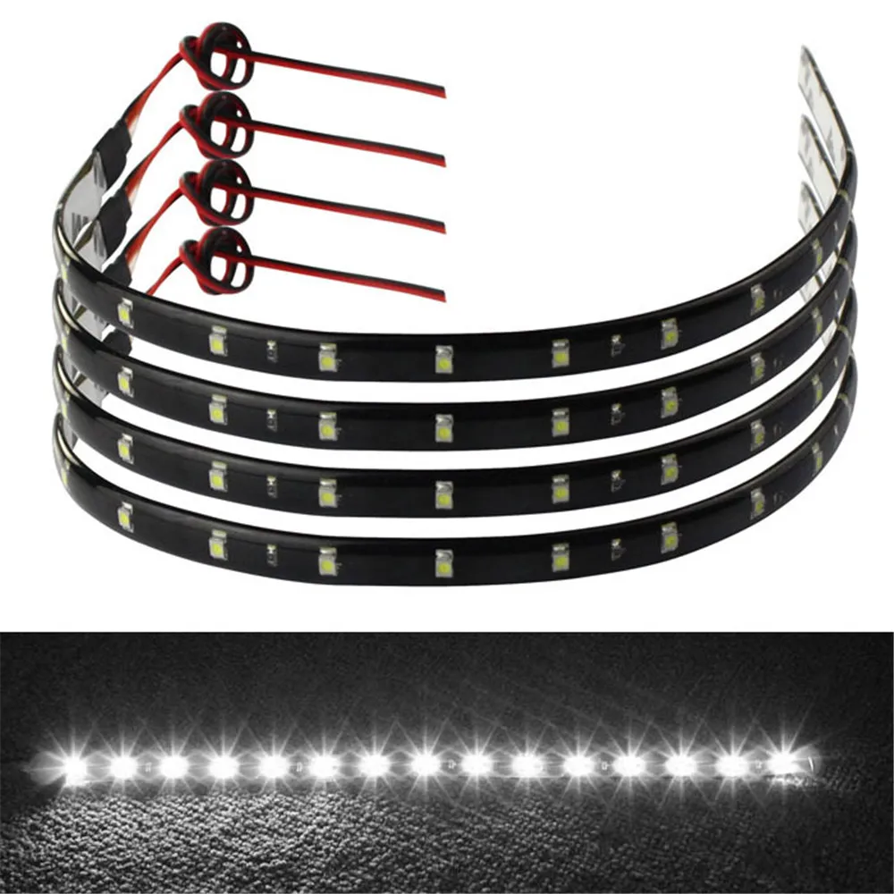 4 x 30cm 15 LED Car Trucks Motor Grill Flexible Waterproof Light Strips (1)