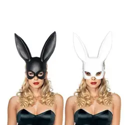1 предмет модные женские туфли для девочек вечерние кроличьи уши маска черный белый костюм Cosplay Милые Забавные Маски Хэллоуина украшения