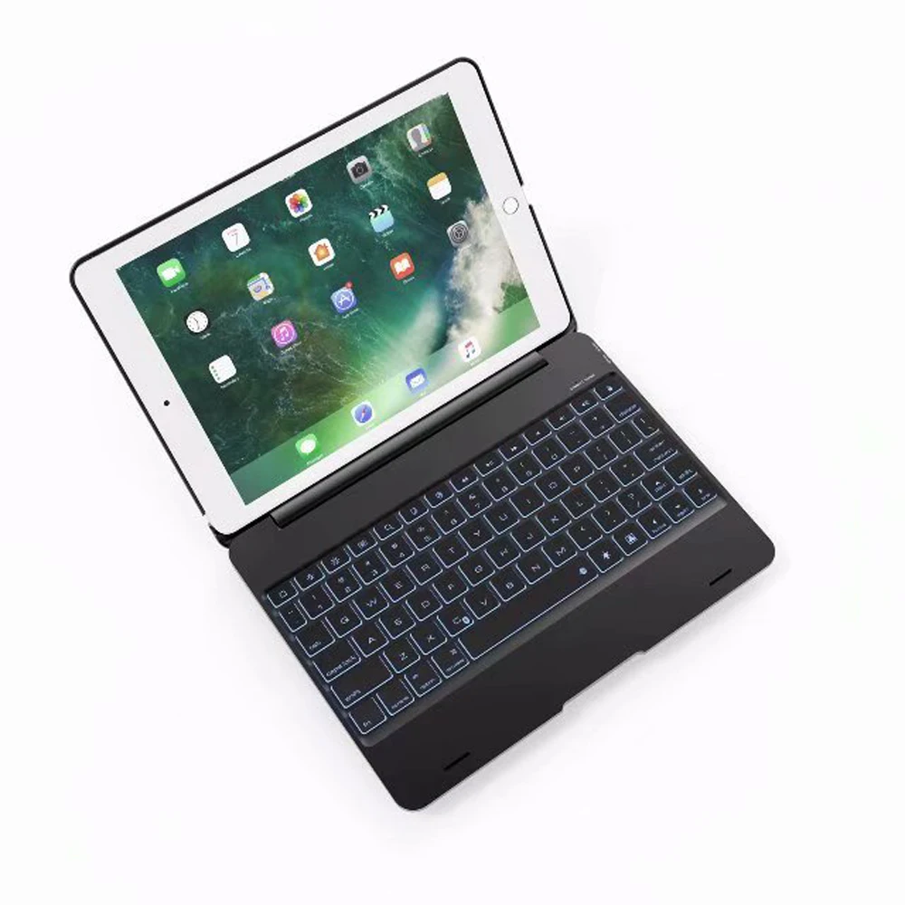 

7 Colors Backlit Light Wireless Bluetooth 3.0 Keyboard Cover Case For Apple New iPad Air 1 2 Air1 Air2 / Pro 9.7 2016 2017 2018