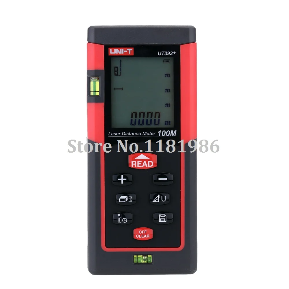 

UNI-T UT393+ Handheld 100m Digital Laser Distance Meter Range Finder Measure Distance Area Volume Self-calibration Level Bubble