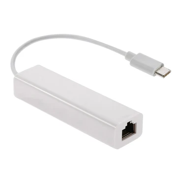 

USB-C Type C Male to 100M Gigabit Ethernet Network LAN Adapter for Laptop PC White