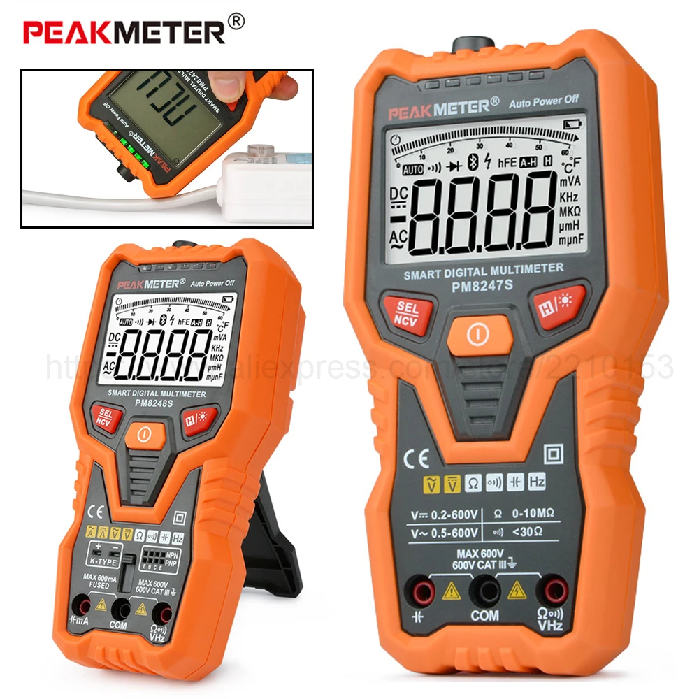 DC/AC Smart Full Auto Range Digital Multimeter NCV Frequency Temperature Capacitance Tester PM8247S/PM8248S цена DC/AC Smart Full Auto Range Digital Multimeter NCV Frequency Temperature Capacitance Tester PM8247S/PM8248S цены онлайн