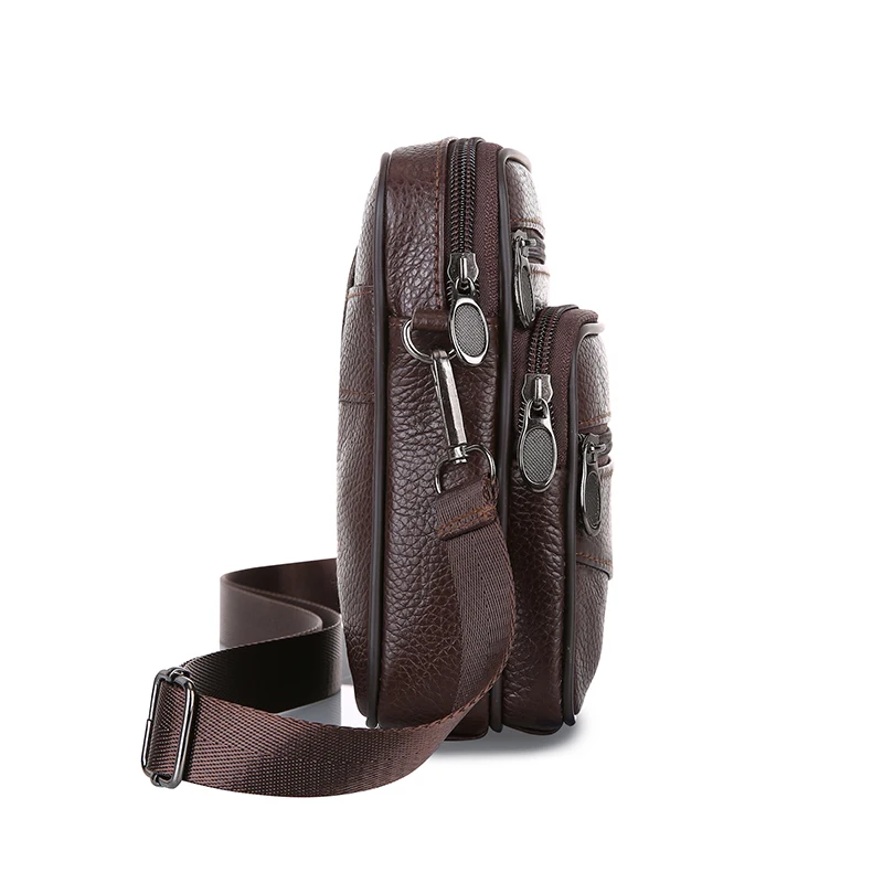 HUANILAI الرجال Crossbody أكياس الرجعية متعددة الوظائف حقائب كتف جلد طبيعي أكياس للرجال جلد البقر أكياس صغيرة حقائب HUANILAI الرجال Crossbody أكياس الرجعية متعددة الوظائف حقائب كتف جلد طبيعي أكياس للرجال جلد البقر أكياس صغيرة حقائب