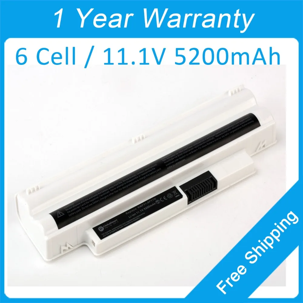

New 6cell white laptop battery for dell Inspiron Mini 10 1012 Mini 10v 1018 02T6K2 8PY7N 0VXY21 01JJ15 MGW5K 854TJ 0T96F2