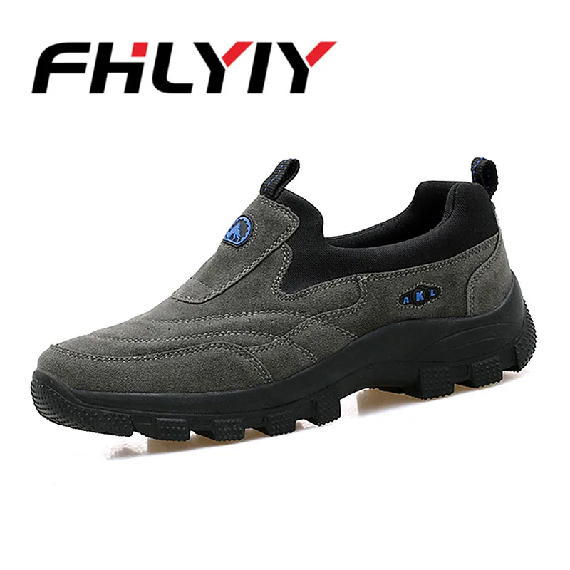 

Men Outdoor Comfortable Mountain Shoes Slip on Casual Hard-wearing High Quality Footwear Fashion Male Street Daddy Loafers Shoes