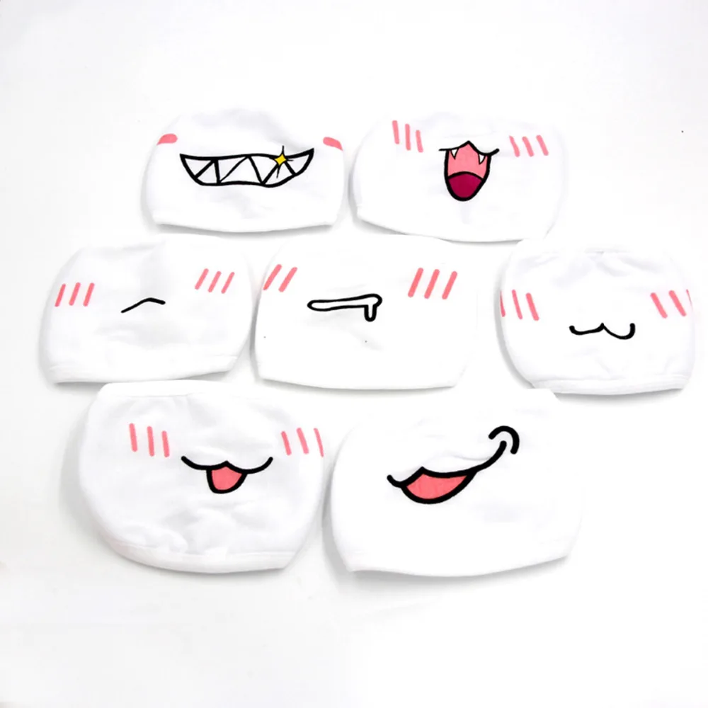 7 Styles 1 Pcs Cute Anime Emotiction Half Face Mask&Winter Cotton Funny