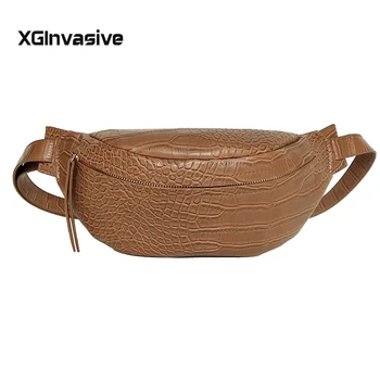 

New Fashion Stone pattern Shoulder Waist Bag Women Waist Fanny Packs Belt Bag Luxury Brand Leather Chest High Quality Handbag