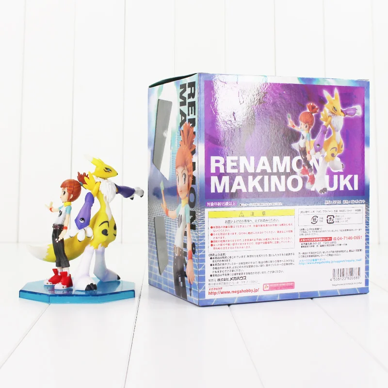 14 см G.E.M GEM Renamon & Makino Ruki Фигурка Игрушка Аниме дигимон Приключения Лиса Модель