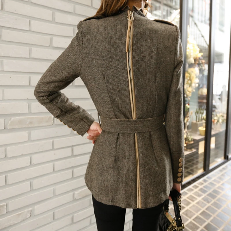 Promo Fashion women comfortable work style thick warm coat new arrival elegant outerwear vintage temperam