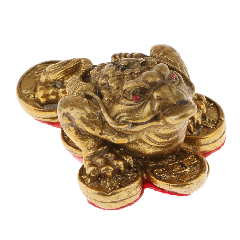 Fortune Three Legged Frog Coin Toad Chinese Traditional Lucky Figurine Ornament, to Bring Money Wealth Success to you!