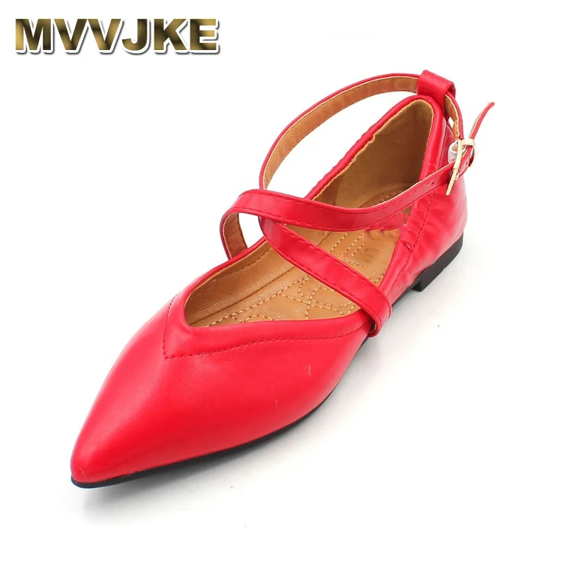 comfortable red flats