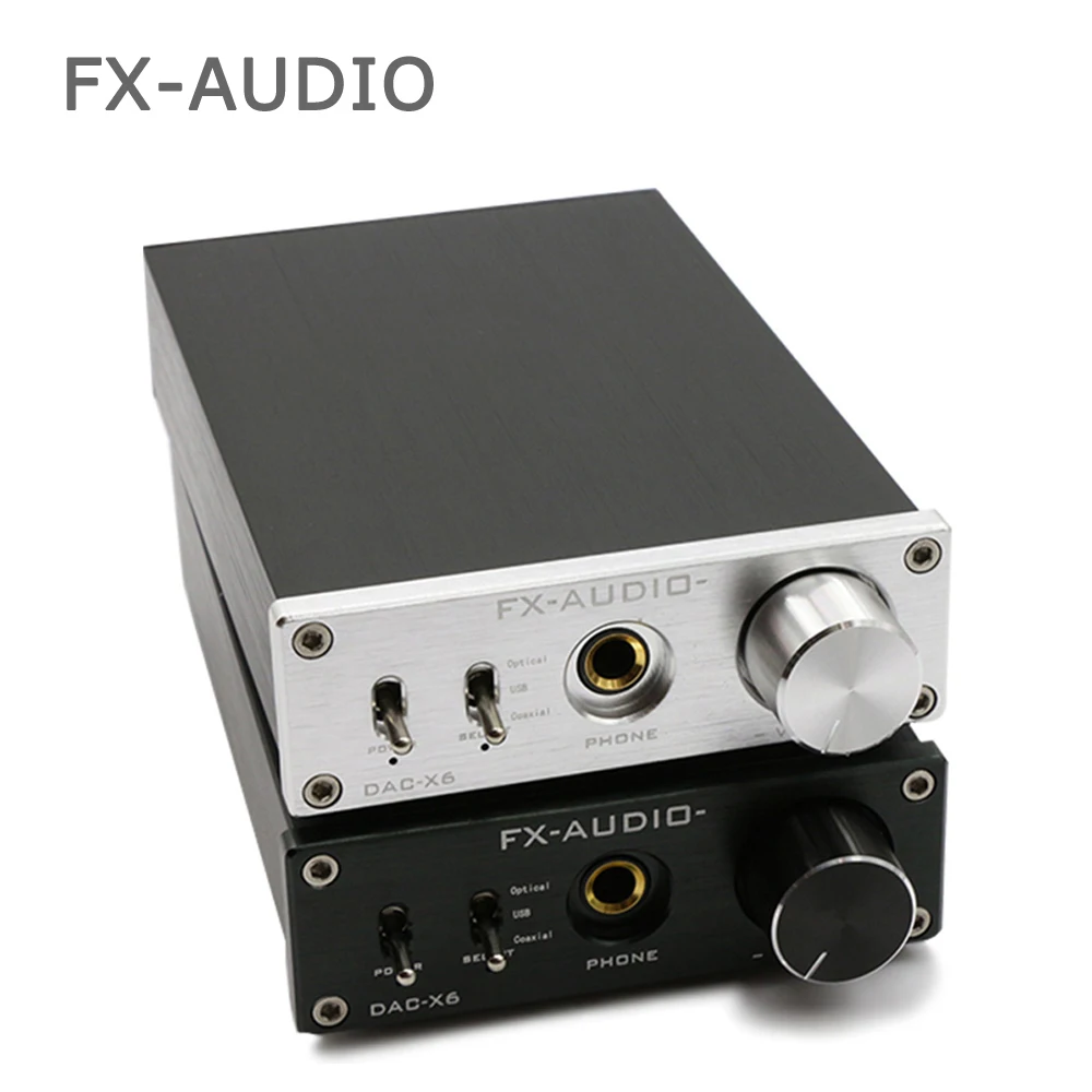 

NEW FX-AUDIO DAC-X6 MINI HiFi 2.0 Digital Audio Decoder DAC Input USB/Coaxial/Optical Output RCA/ Amplifier 24Bit/96KHz DC12V