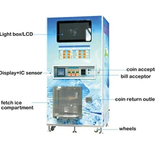 Commercial self услуги торговый автомат с кубиками льда машина льда воды поставщика машина с платежной системой