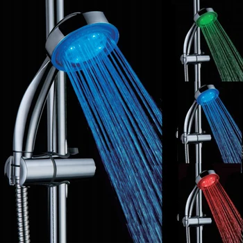 

CY8008-A14 Round Water Saving Automatic color changing LED Hand Shower Water Powered Hand Held Bathroom Led Shower Head