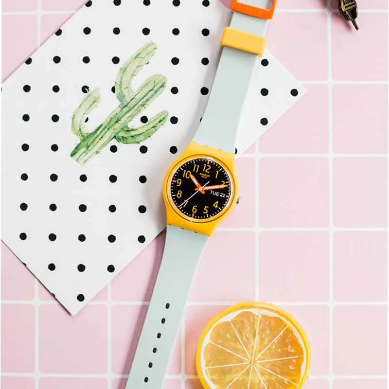 Часы Swatch с цветным паролем серии dashboard кварцевые часы GO702 | Наручные