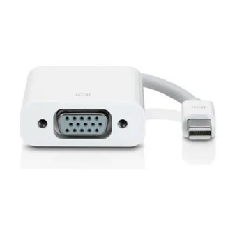

Free Shipping Genuine Thunderbolt Mini DP to VGA Adapter Converter Cable for MacBook PC Retail Pack White 10pcs/lot
