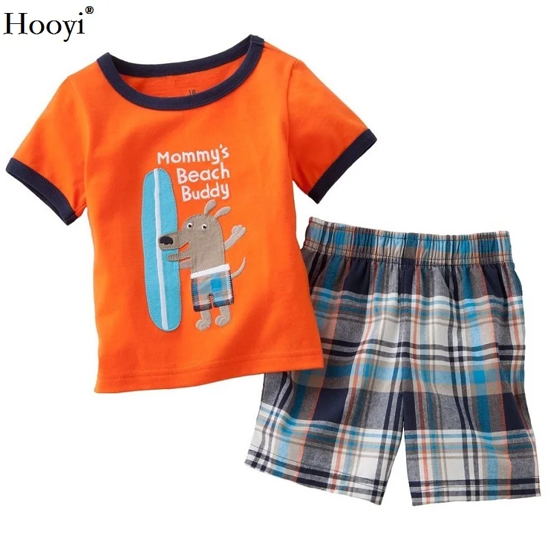 Детская Пижама с овечкой; комплекты одежды для мальчиков; коллекция года; летние хлопковые футболки с короткими рукавами для малышей; короткие штаны; детская пижама; одежда для сна; От 2 до 7 лет - Цвет: A3