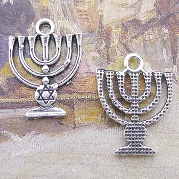 

100pcs Exquisite Candlestick charms pendants 18*24mm antique silver alloy Handmade earring bracelet necklace Jewelry Components