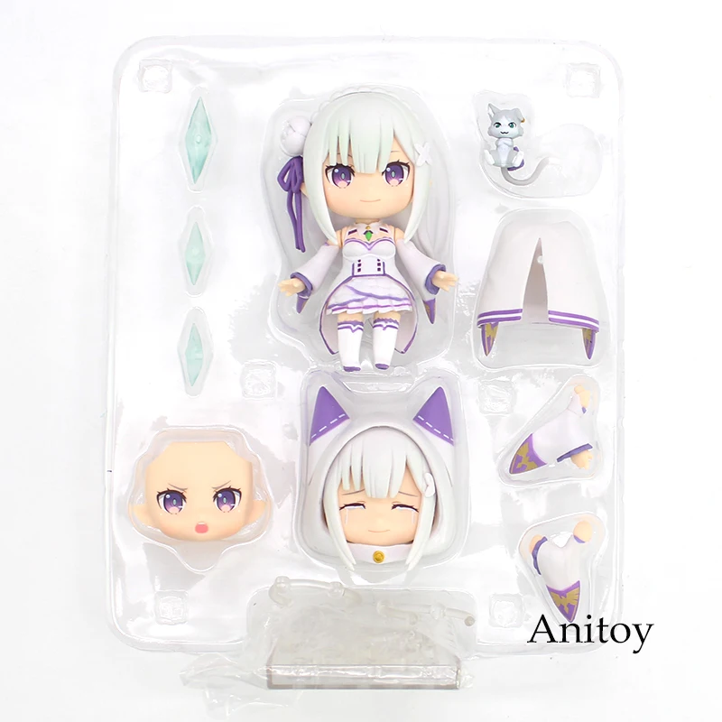 Re: жизнь в другом мире от Zero Emilia Nendoroid 751 кукла Эмилия ПВХ фигурка Коллекционная модель игрушки 9 см