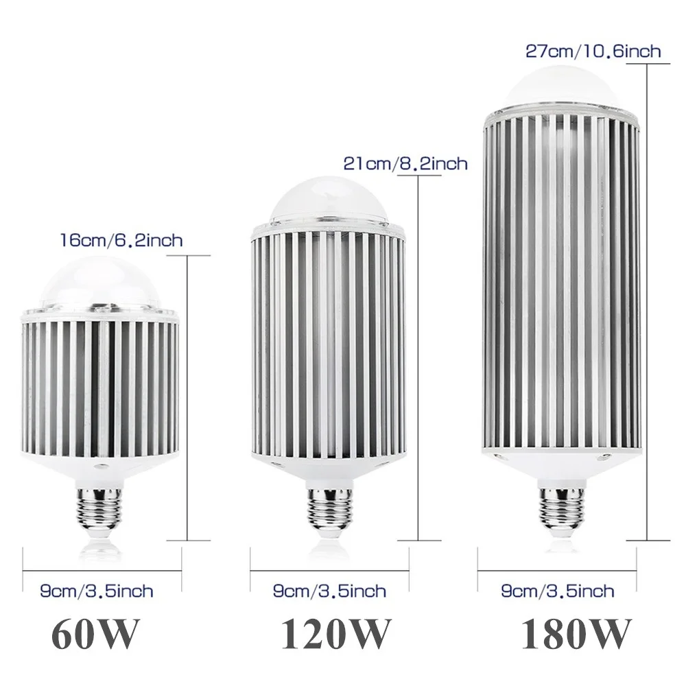 2 шт 60 W/120 W/180 W AC85 ~ 265 V E27 УДАРА светодиодный светать для Культивирование на гидропонике цветы травы Крытый сад гроутент для растений лампа