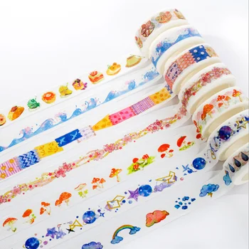 

1 Rolls Nebula Plant Girl Paper Masking Tape Flower Japanese Washi Tapes DIY Masking Tapes Scrapbooking Sticker Stationery