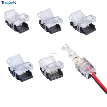 

5pcs 2pin 3pin 4pin 5pin 6pin LED Strip Connector LED Strip to Wire Connection Use Terminals for Single Color RGB CCT RGBW Strip