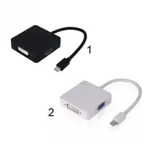 Горячая 3 в 1 кабель-адаптер Mini Дисплей Порты и разъёмы черный/белый Dual-mode для MacBook Прямая доставка #0824 новый