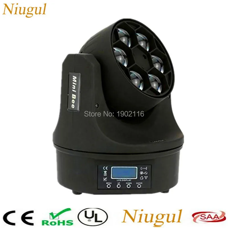 

Best quality 6x15W 4in1 RGBW LED Bee Eye Moving Head Light Mini Bee Eye lights DMX512 Endless Rotation LED beam Moving Head lamp