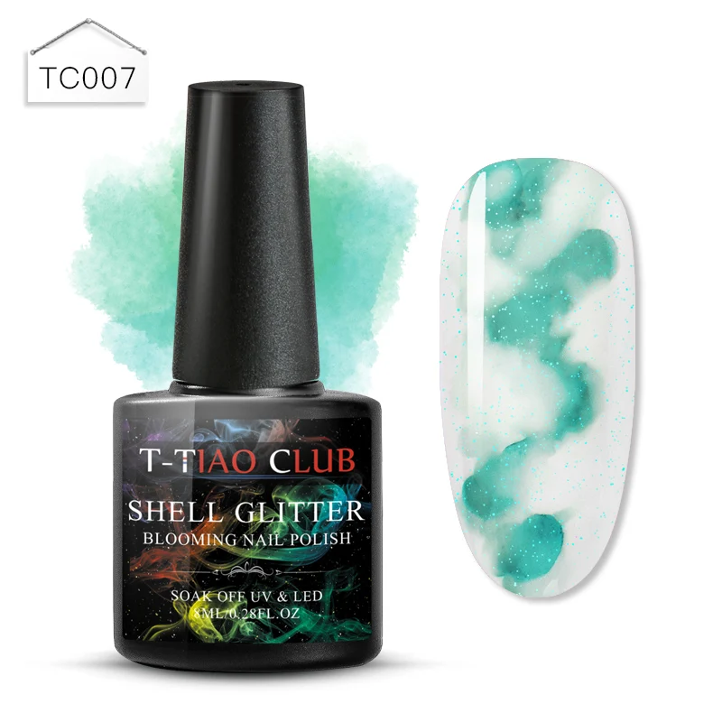 T-TIAO CLUB Blooming Painting Nail Gel Polish Effect Flower Blossom Nails Gel Soak off UV Gel Varnish Manicure Nail Art Lacquer - Цвет: ES03412