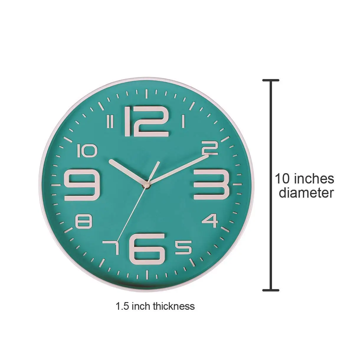 СЗС Крытый большой 3D Номер бесшумные Настенные часы Тихий развертки движения настенные часы на батарейках 10 дюймов