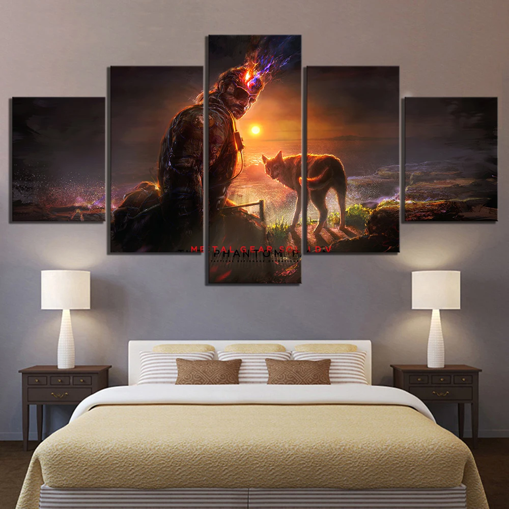 5-Piece-HD-Fantasy-Art-Soldier-and-Wolf-Picture-Metal-Gear-Solid-5-Game-Poster-Artwork (1)