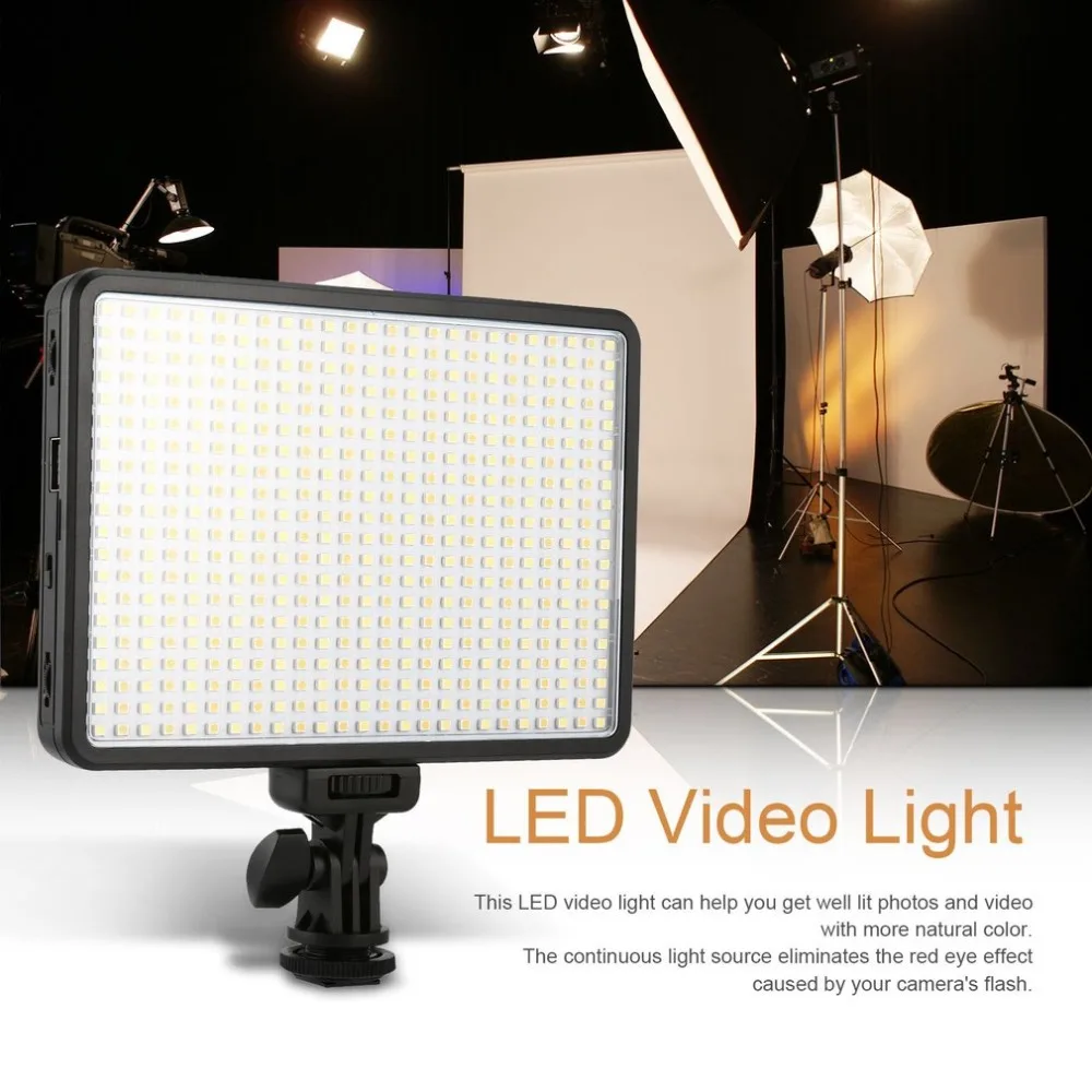 

PAD500 Camera Video LED Light 5600K Dimmable Fill Light Continuous Light Panel 32W for Small Product Portrait Photography