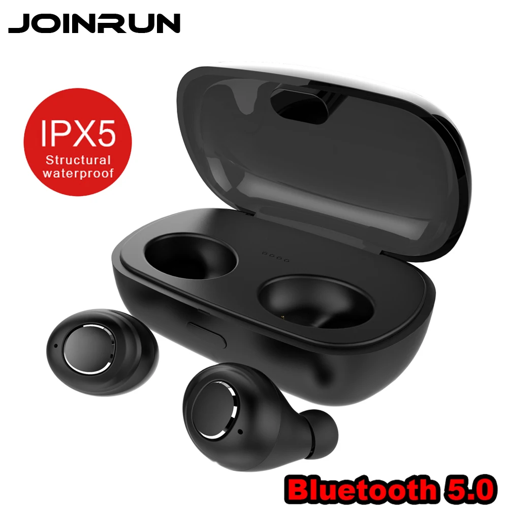 

Joinrun TWS Bluetooth 5.0 In-Ear Wireless Mini Bluetooth Earphone Waterproof Sports Smart Connection Headset With Charging Box