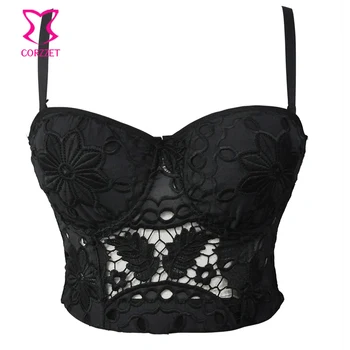 Black Floral Embroidery Patterns Sexy Bustier Crop Top Sujetador Encaje Push Up Bra Lace Bralette Bras For Women Soutient Gorge
Black Floral Embroidery Patterns Sexy Bustier Crop Top Sujetador Encaje Push Up Bra Lace Bralette Bras For Women Soutient Gorge