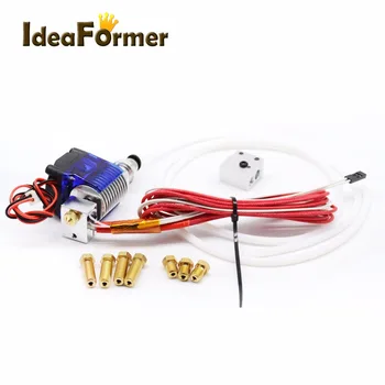 

3D printer E3D V6 J-head Hotend with cooling Fan for 1.75/3mm 12V/24V V6 bowden 1.75mm 0.2/0.3/0.5mm Nozzle + Vulcano kit