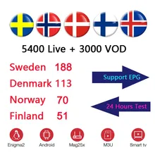 12 месяцев в скандинавском стиле IP ТВ Nordic Швеция Норвегия, Финляндию, Данию, Великобритании и США IP ТВ подписка на ТВ IP 605 MAG M3U для приставки Android Smart ТВ