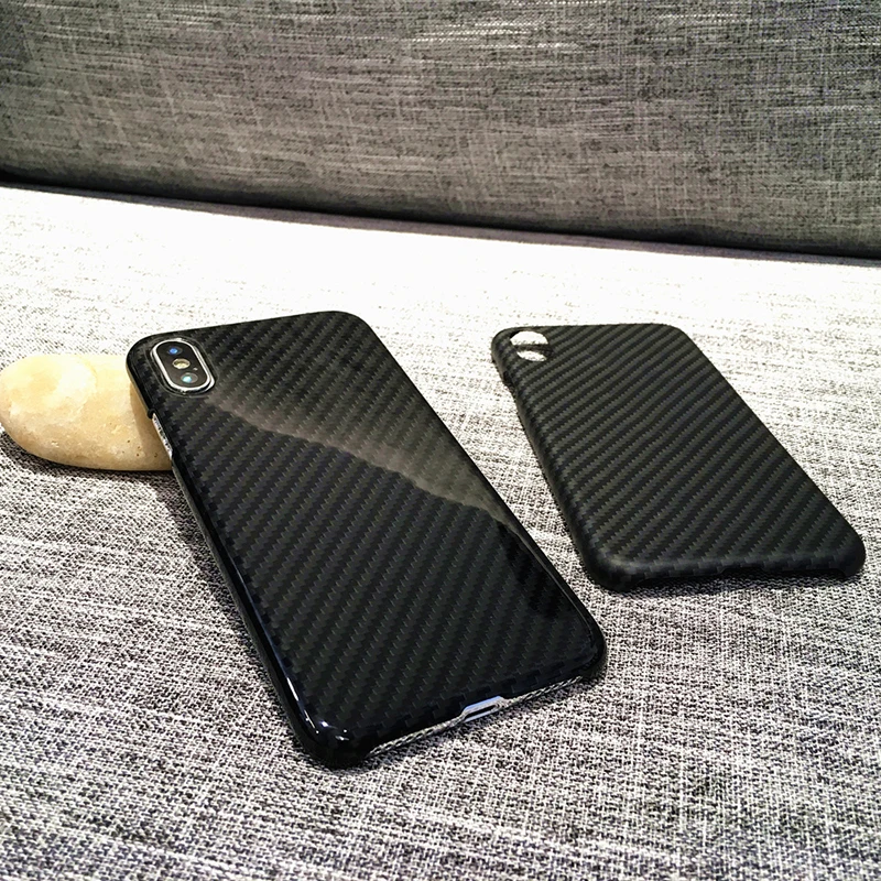 Для iPhone XS Max чехол Роскошный тонкий из настоящего углеродного волокна Защитный чехол для телефона для iPhone 7 8 Plus X XR задняя крышка Funda