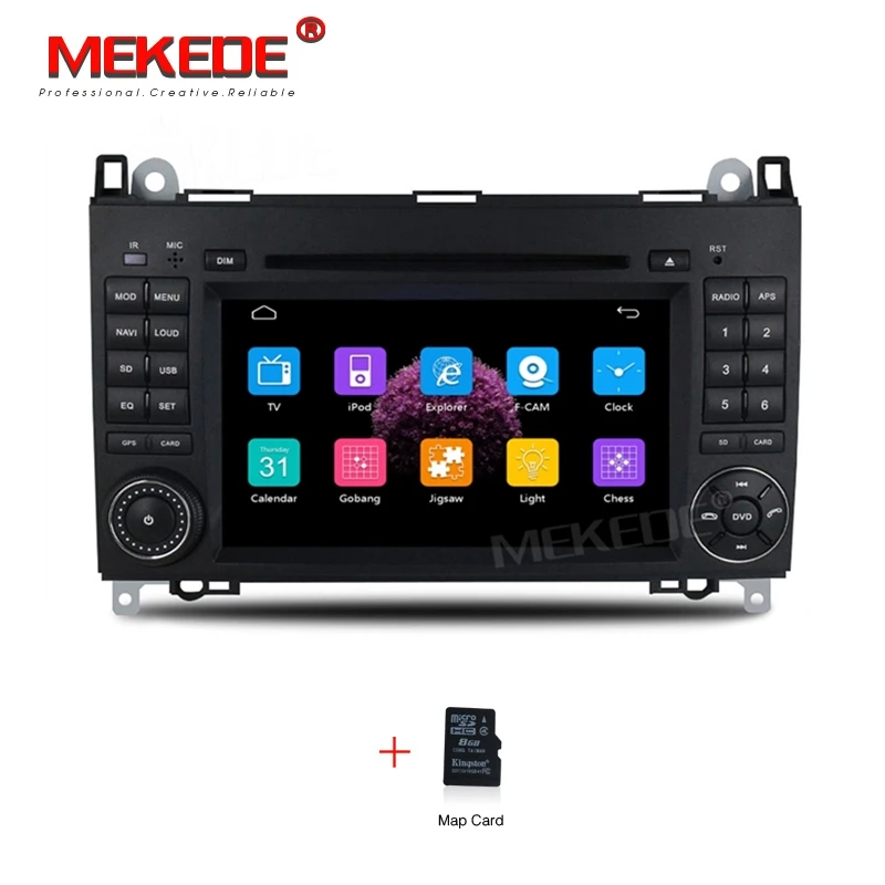 MEKEDE 2din Авто Радио DVD мультимедиа для Mercedes Benz B200 A B класс W169 W245 Viano Vito W639 Sprinter W906 wifi gps - Цвет: CAR DVD