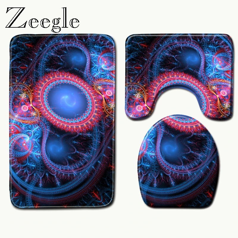 Zeegle 3 шт. ванны коврики противоскользящие Набор ковриков для ванной 3D ковер коврик для туалета моющийся коврик для пола из нержавеющей стали насадка ковры стиральная машина ковра