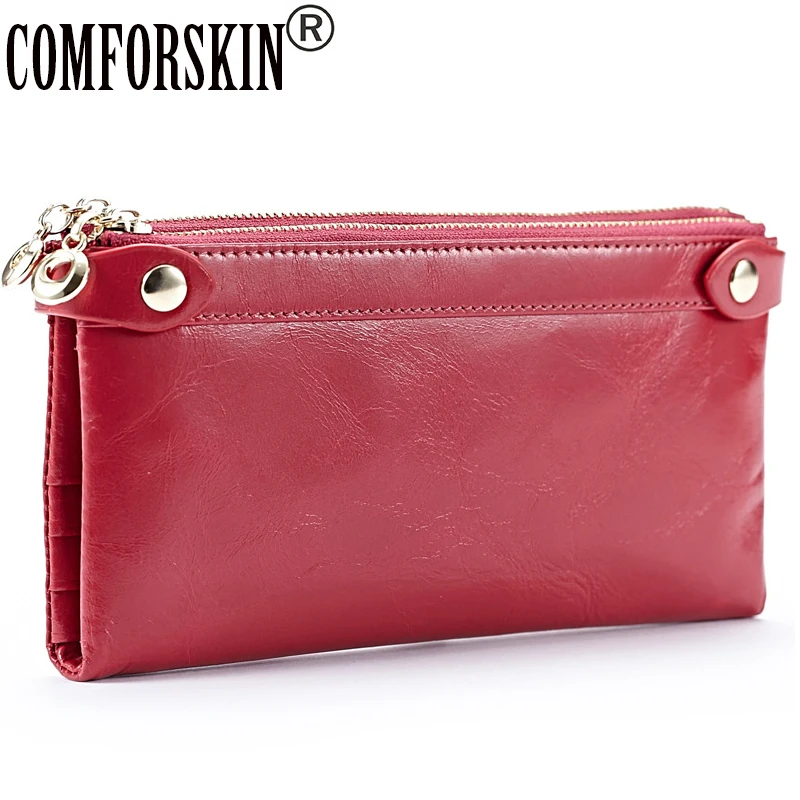 

Genuine Leather Mini Hand Bag Fashion Style Hot-selling Women clutch wallet Genuine Leather pocket 4 colour on Sale